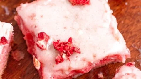 Strawberry Brownies (Using Cake Mix)