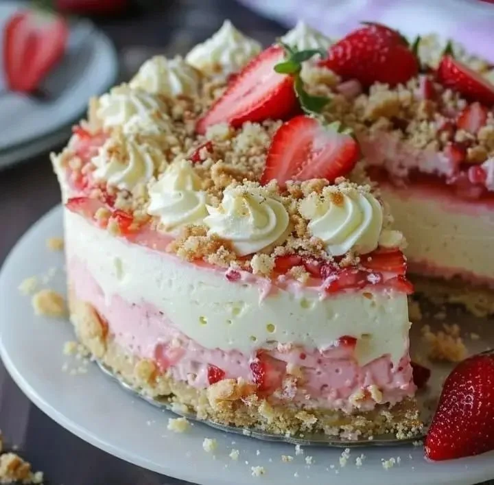 Strawberry Crunch Cheesecake
