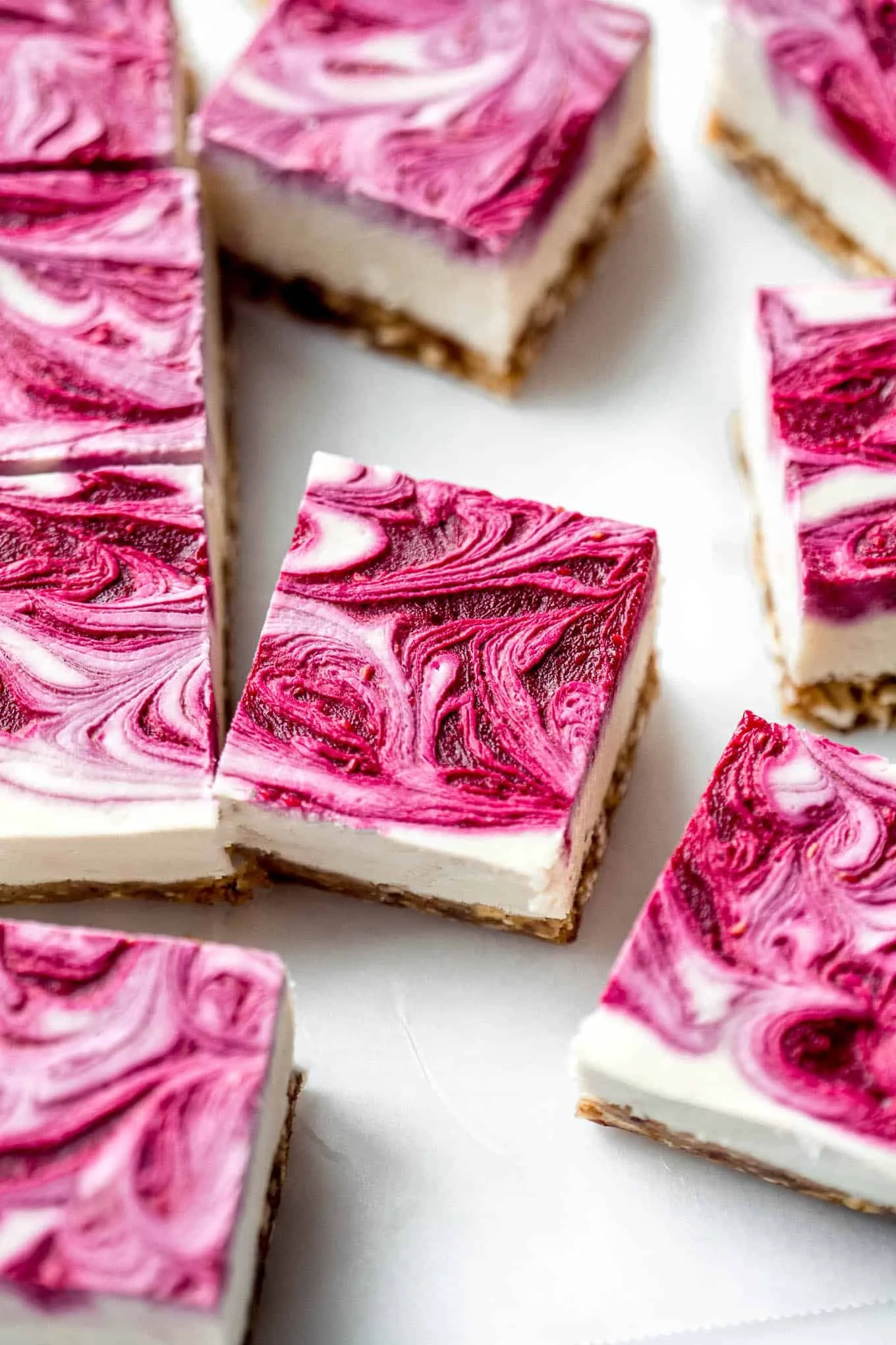 Vegan Raspberry Cheesecake Bars