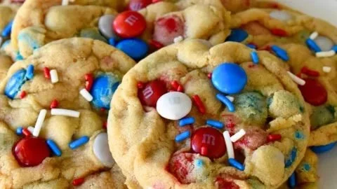 Festive July cookies decorated for 4th of July celebrations
