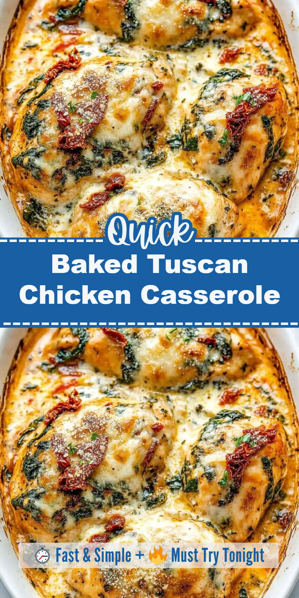Baked Tuscan Chicken Casserole