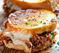 BBQ Chicken Grilled Cheese Sandwiches