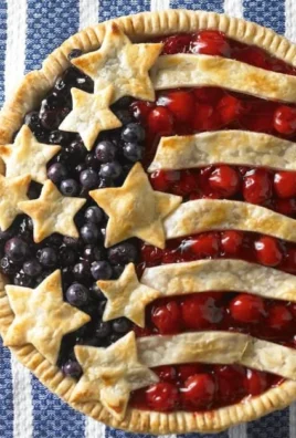 Delicious Cherry Blueberry Pie with cherries and blueberries on a flaky crust