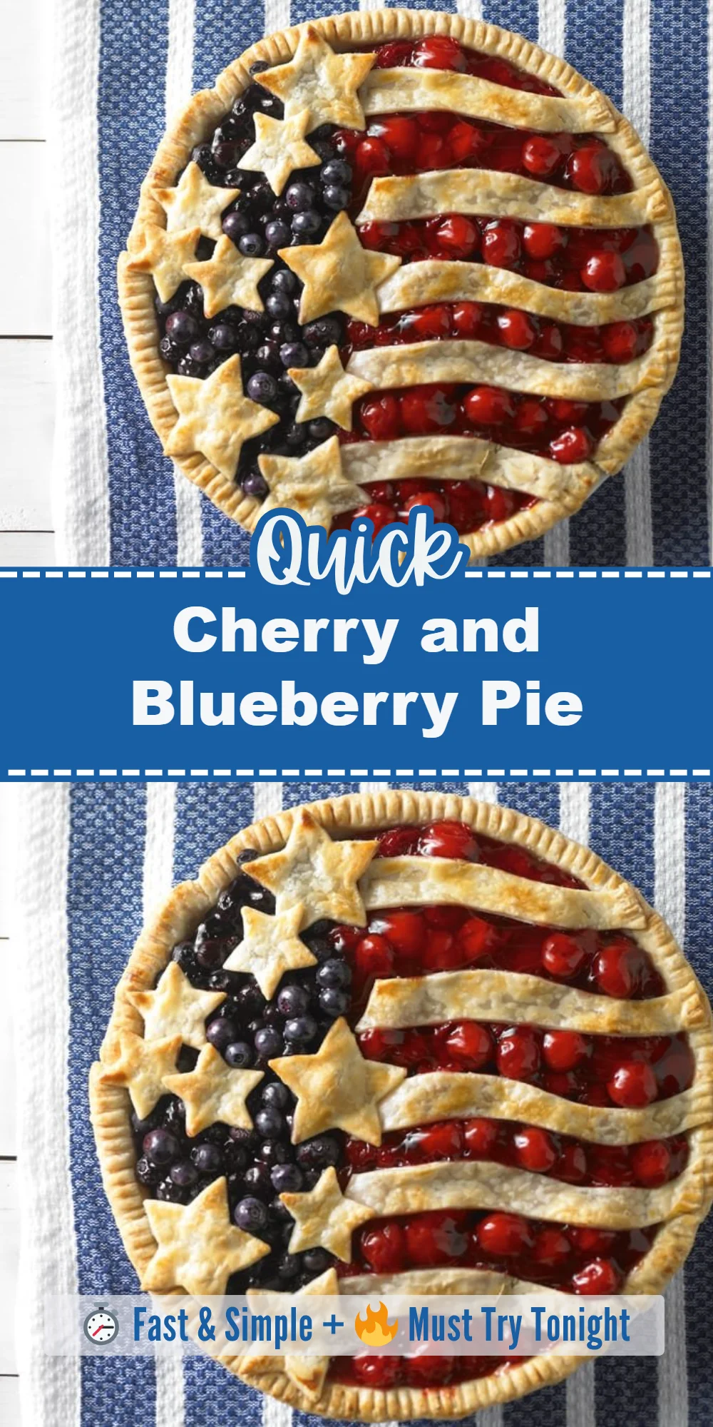 Cherry and Blueberry Pie