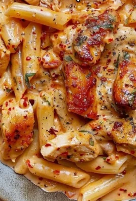 Delicious Chicken Mozzarella Pasta with creamy sauce and melted cheese
