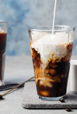 Homemade copycat Starbucks vanilla sweet cream cold brew in a glass