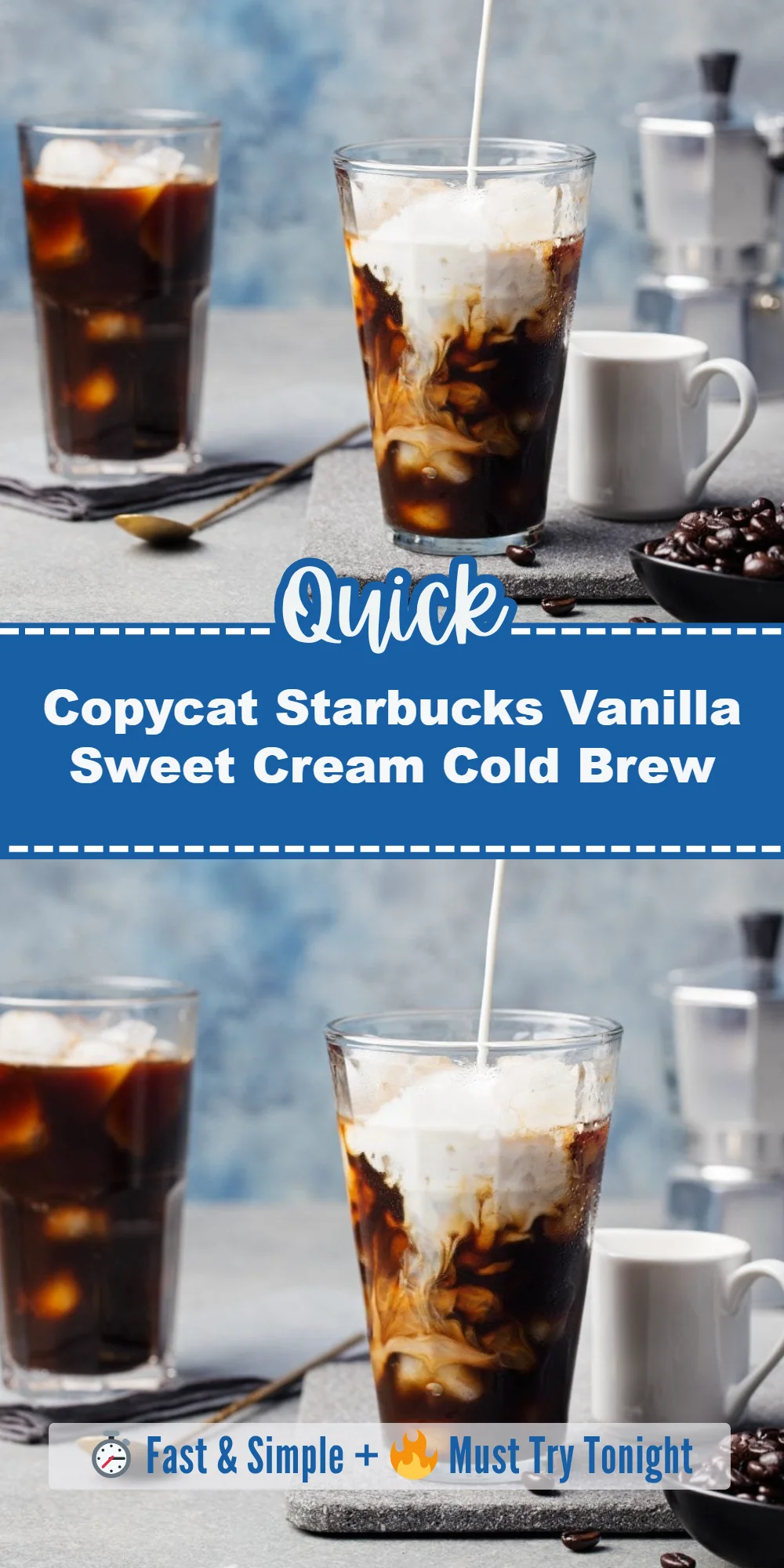 Copycat Starbucks Vanilla Sweet Cream Cold Brew