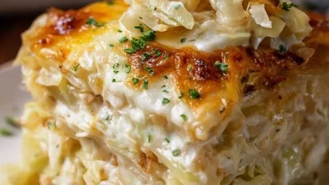 Creamy Baked Cabbage Casserole for Two