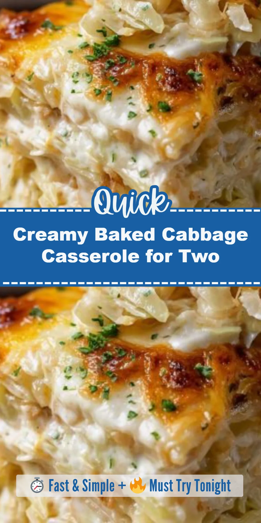 Creamy Baked Cabbage Casserole for Two