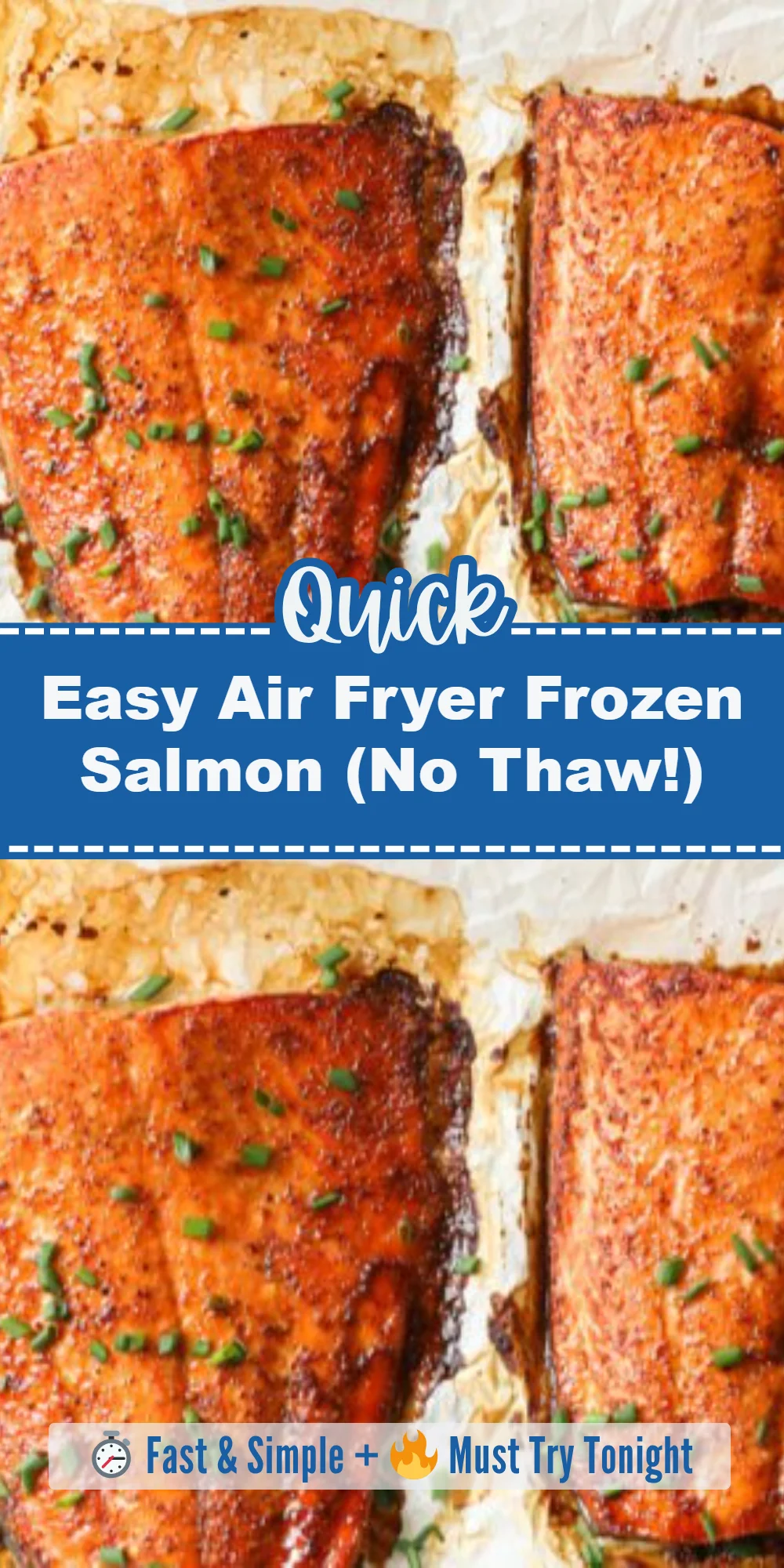 Easy Air Fryer Frozen Salmon (No Thaw!)