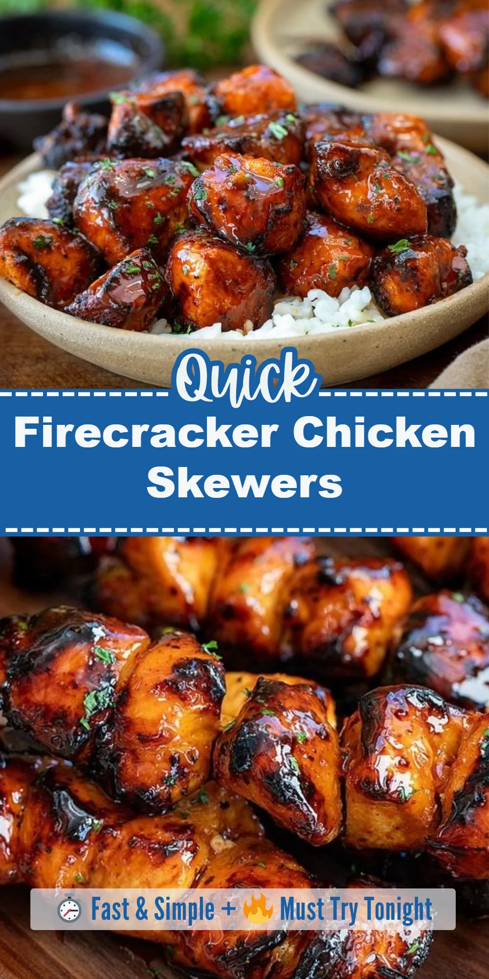 Firecracker Chicken Skewers