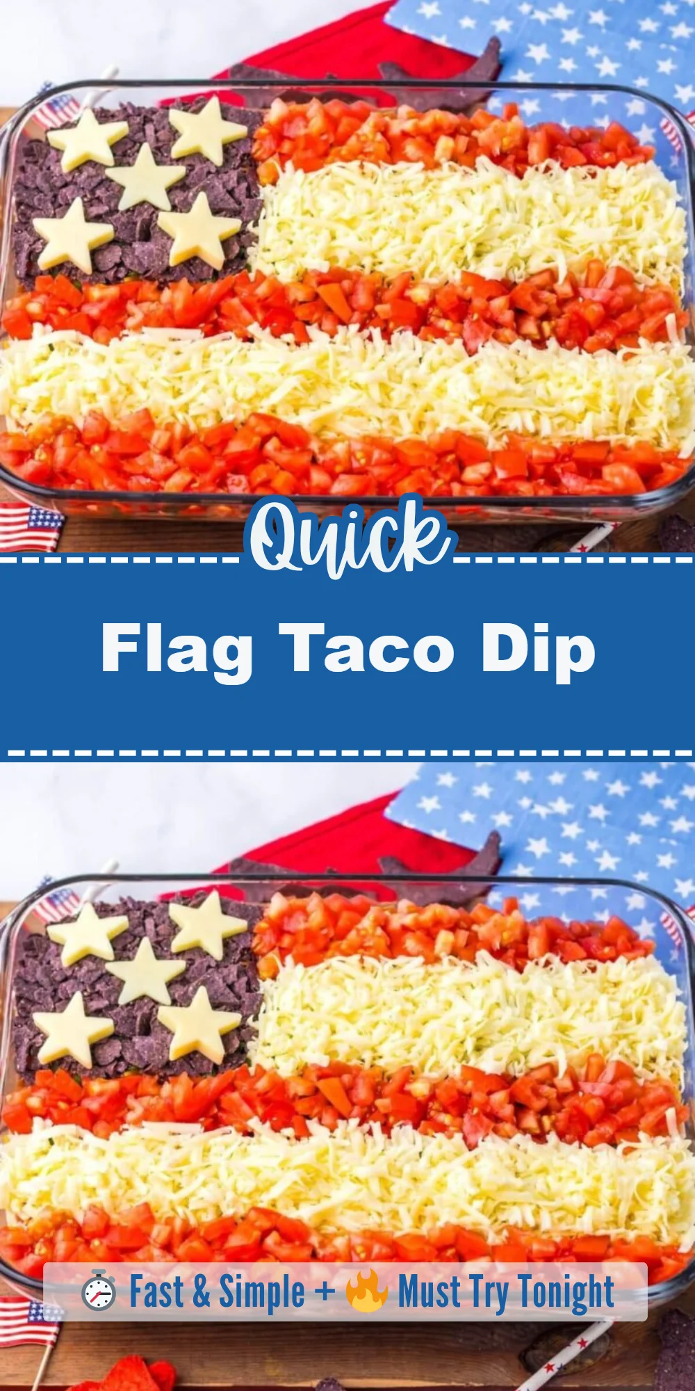 Flag Taco Dip