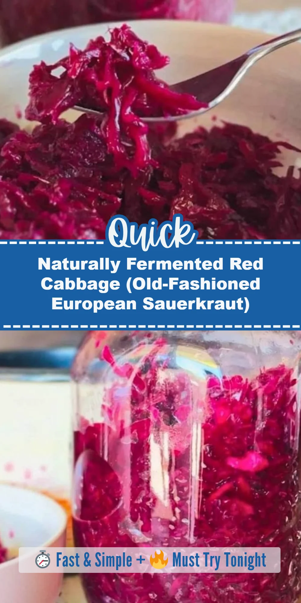 Naturally Fermented Red Cabbage (Old-Fashioned European Sauerkraut)