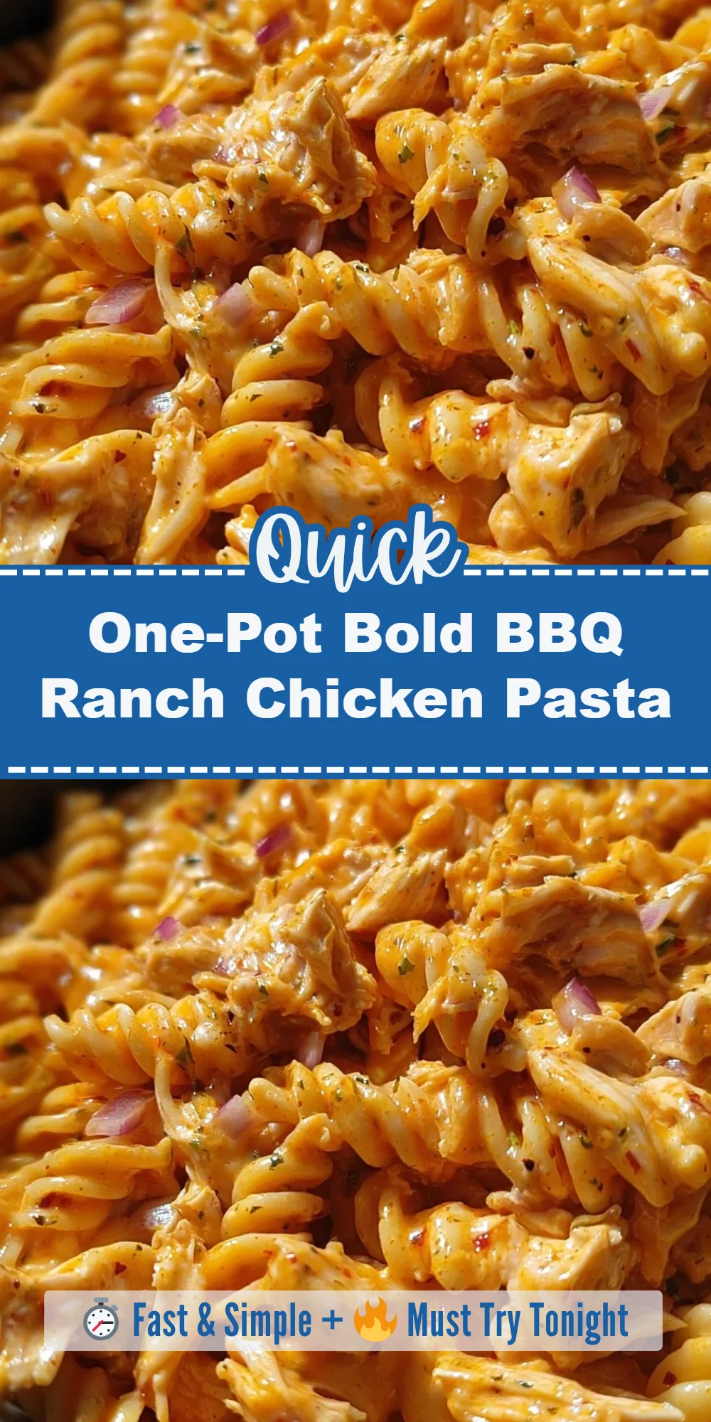 One-Pot Bold BBQ Ranch Chicken Pasta