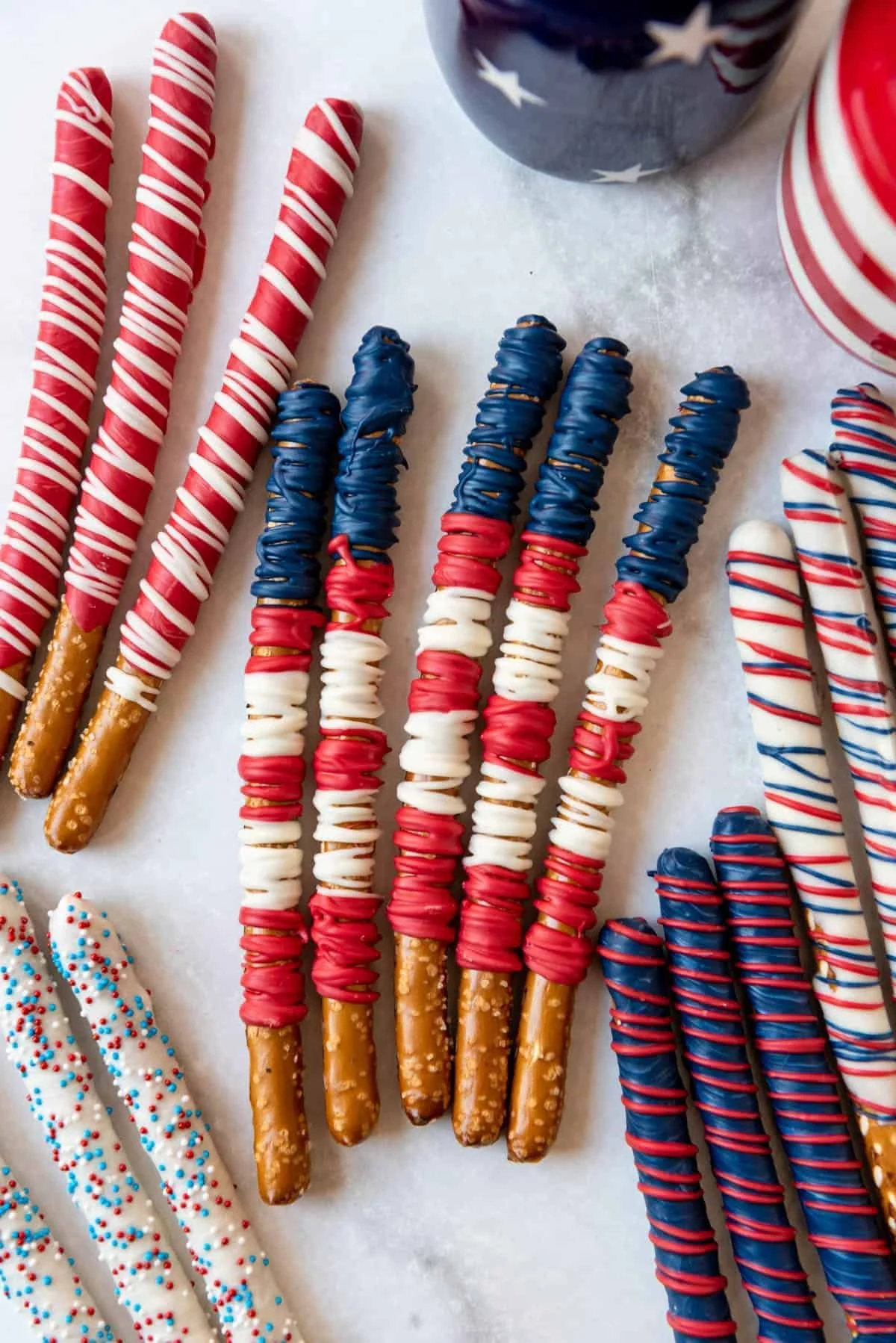 Patriotic Pretzel Rods