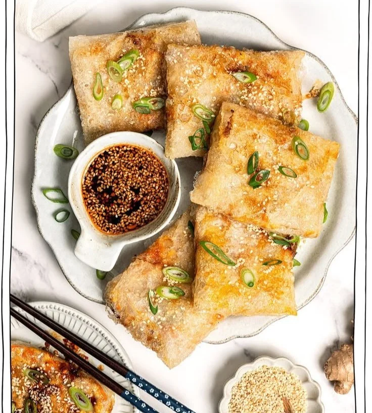 Rice Paper Dumplings with Cabbage & Tofu
