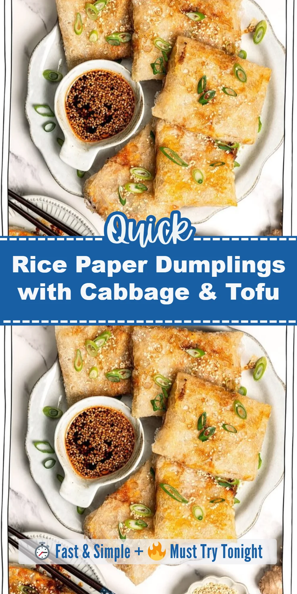 Rice Paper Dumplings with Cabbage & Tofu