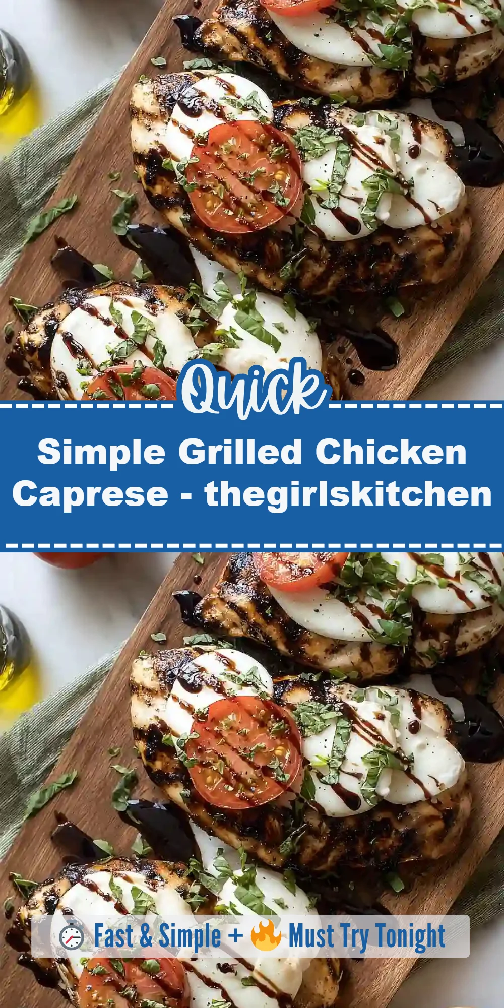 Simple Grilled Chicken Caprese - thegirlskitchen