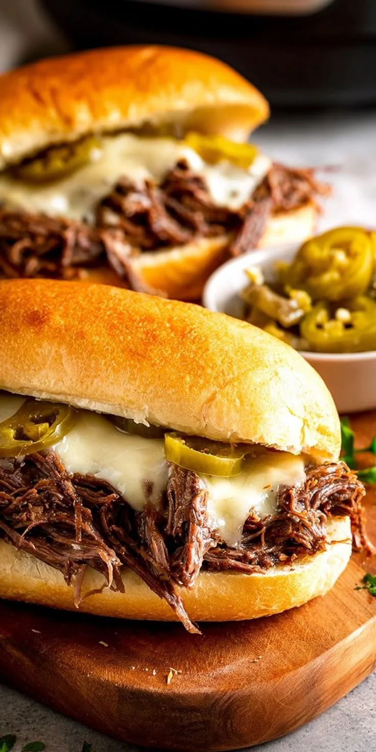 Slow Cooker Mississippi Pot Roast Sandwiches