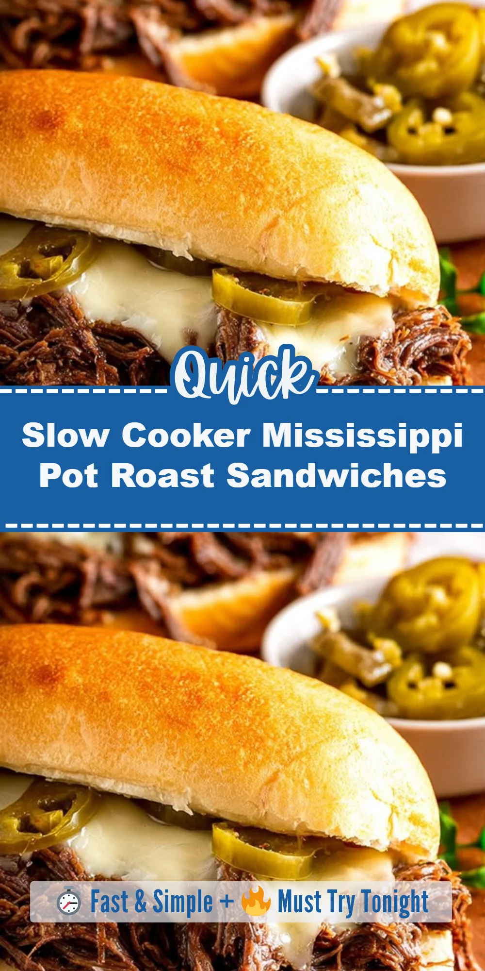 Slow Cooker Mississippi Pot Roast Sandwiches