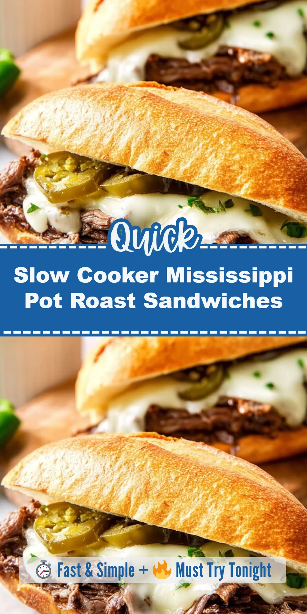 Slow Cooker Mississippi Pot Roast Sandwiches