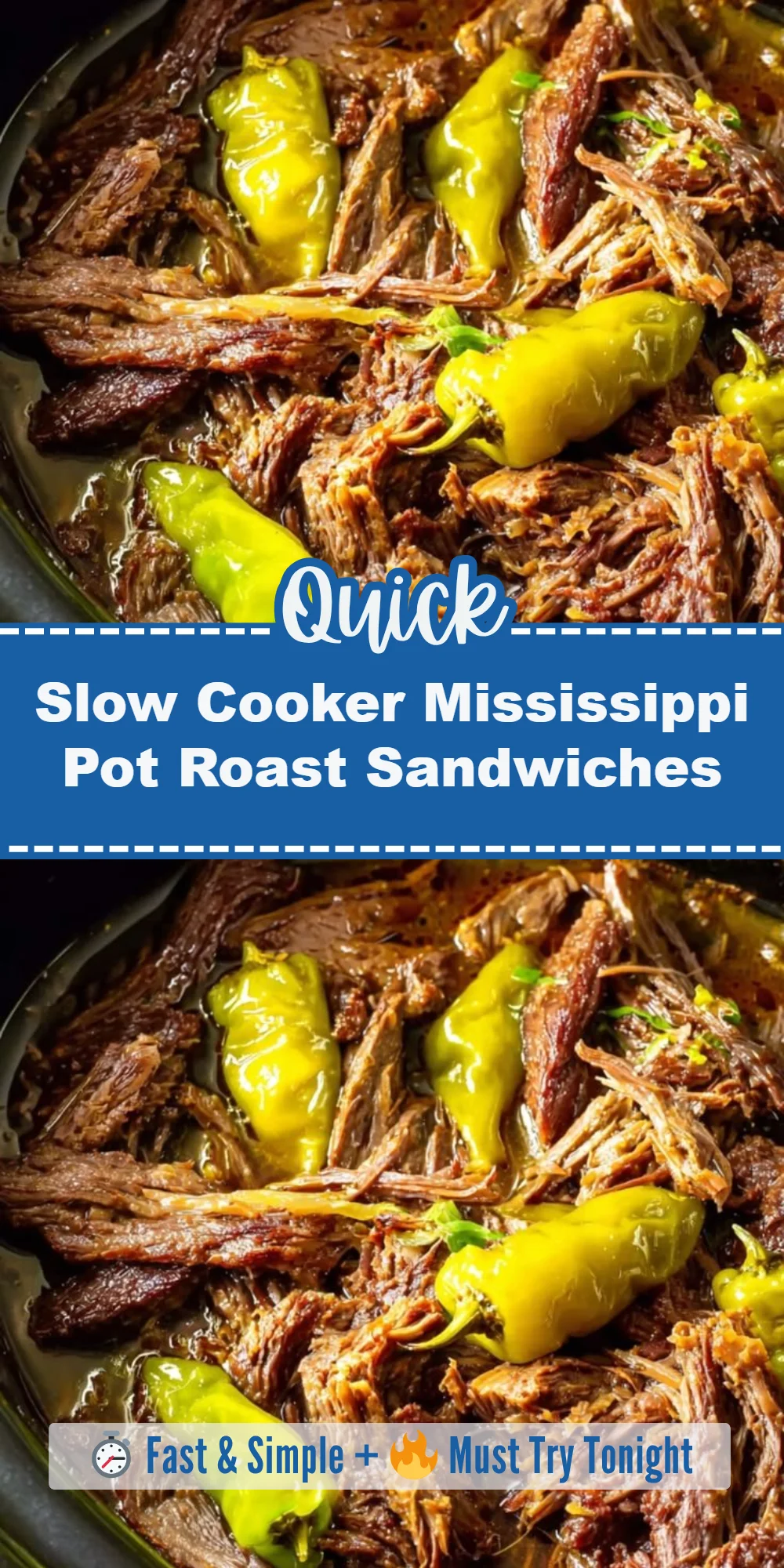 Slow Cooker Mississippi Pot Roast Sandwiches