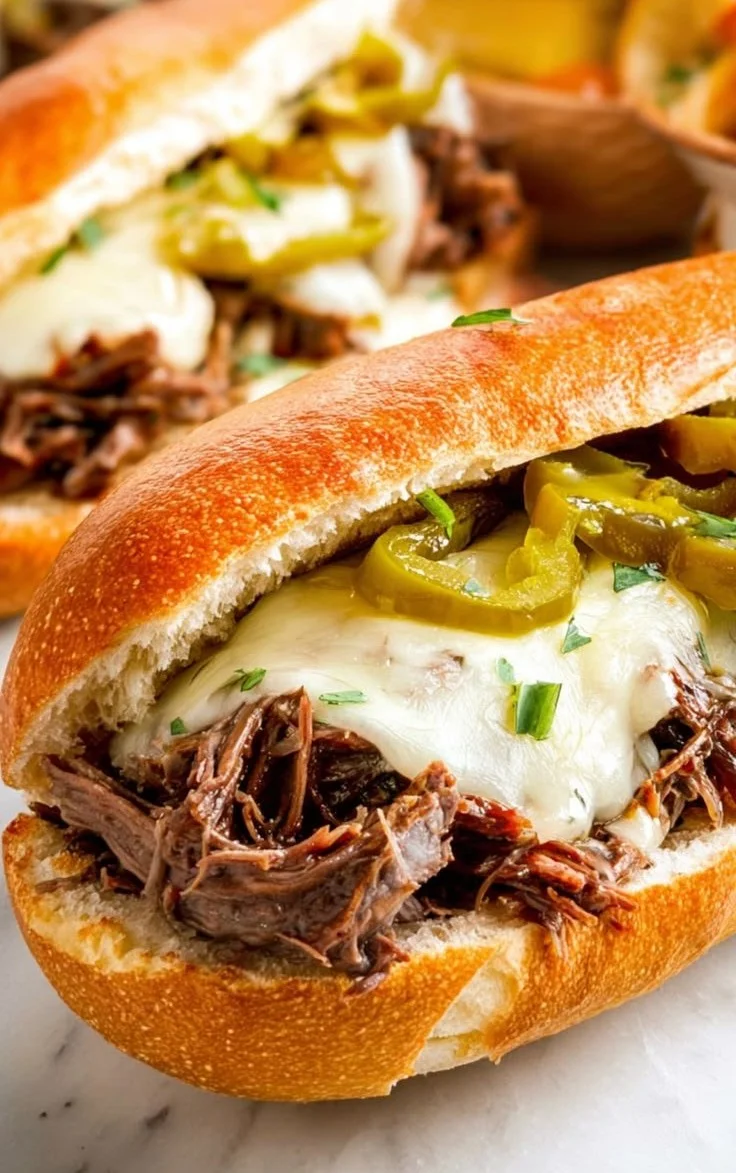 Slow Cooker Mississippi Pot Roast Sandwiches