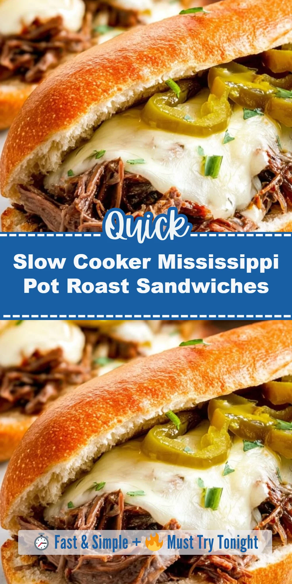 Slow Cooker Mississippi Pot Roast Sandwiches