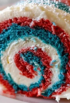 Festive July cake roll decorated for 4th of July celebrations