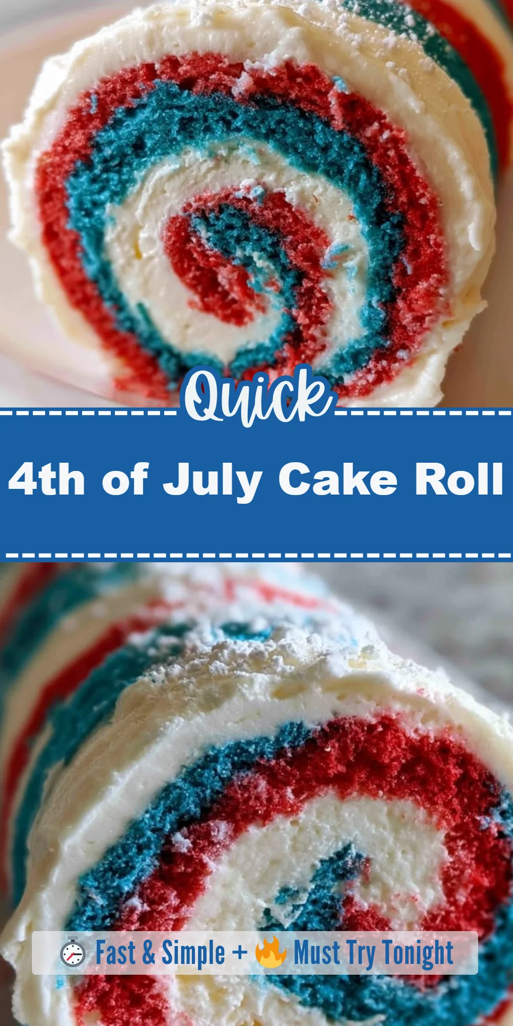 4th of July Cake Roll