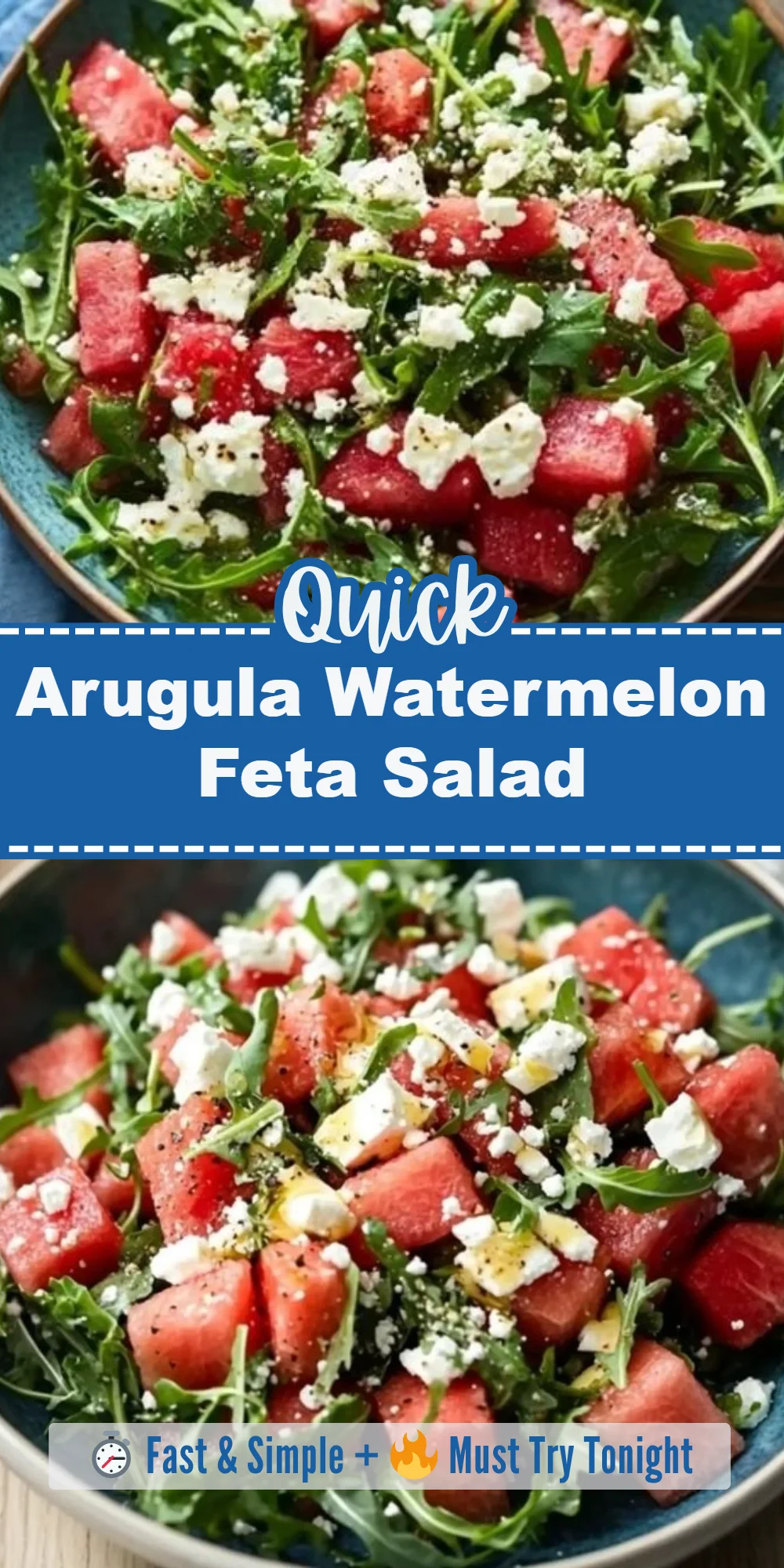 Arugula Watermelon Feta Salad