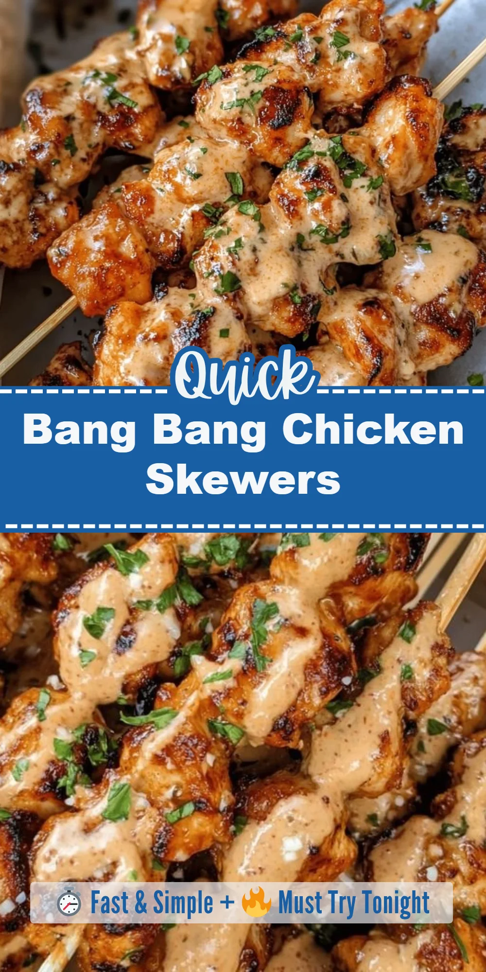 Bang Bang Chicken Skewers