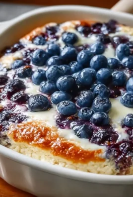 Blueberry Cottage Cheese Breakfast Bake served in a dish