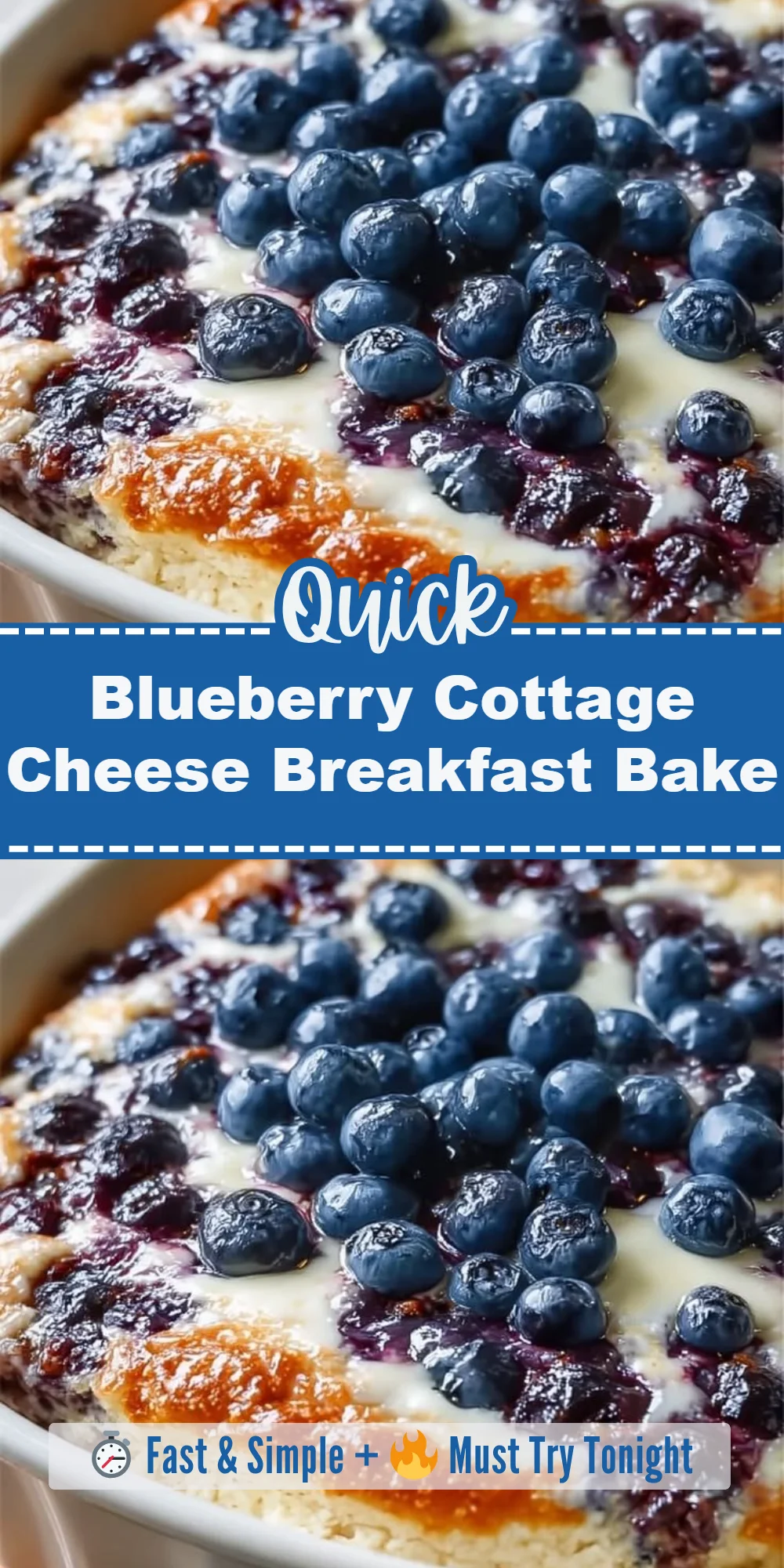 Blueberry Cottage Cheese Breakfast Bake