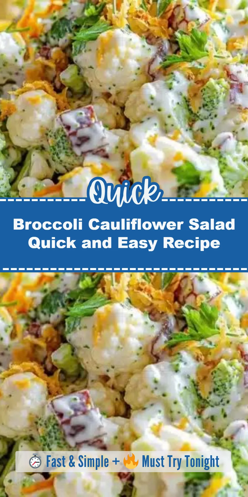 Broccoli Cauliflower Salad Quick and Easy Recipe