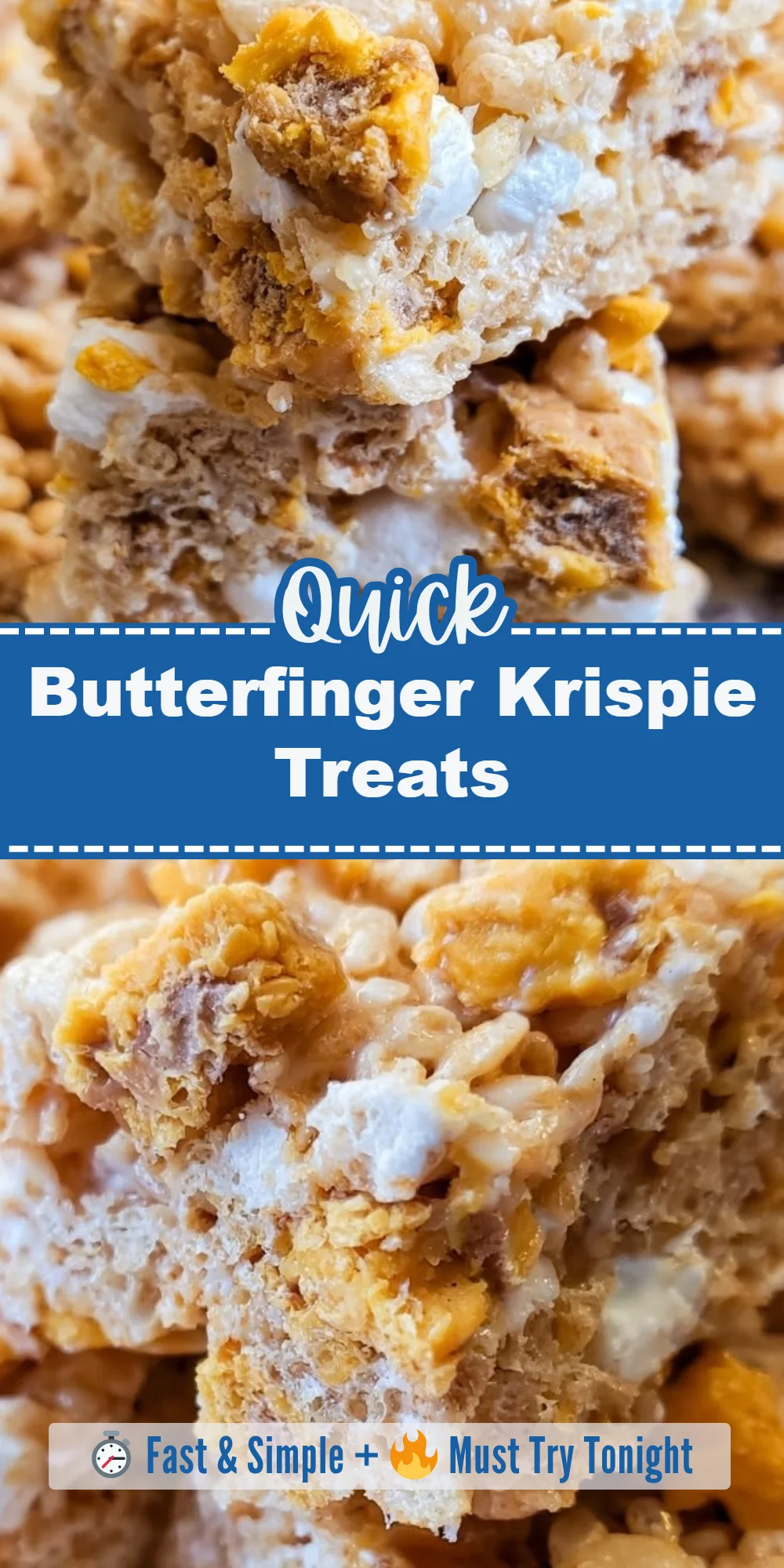 Butterfinger Krispie Treats