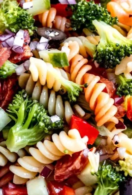 Classic Italian Pasta Salad with colorful vegetables and dressing