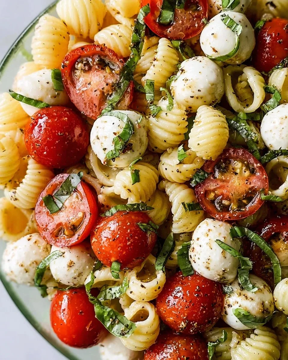 Creamy Caprese Pasta Salad