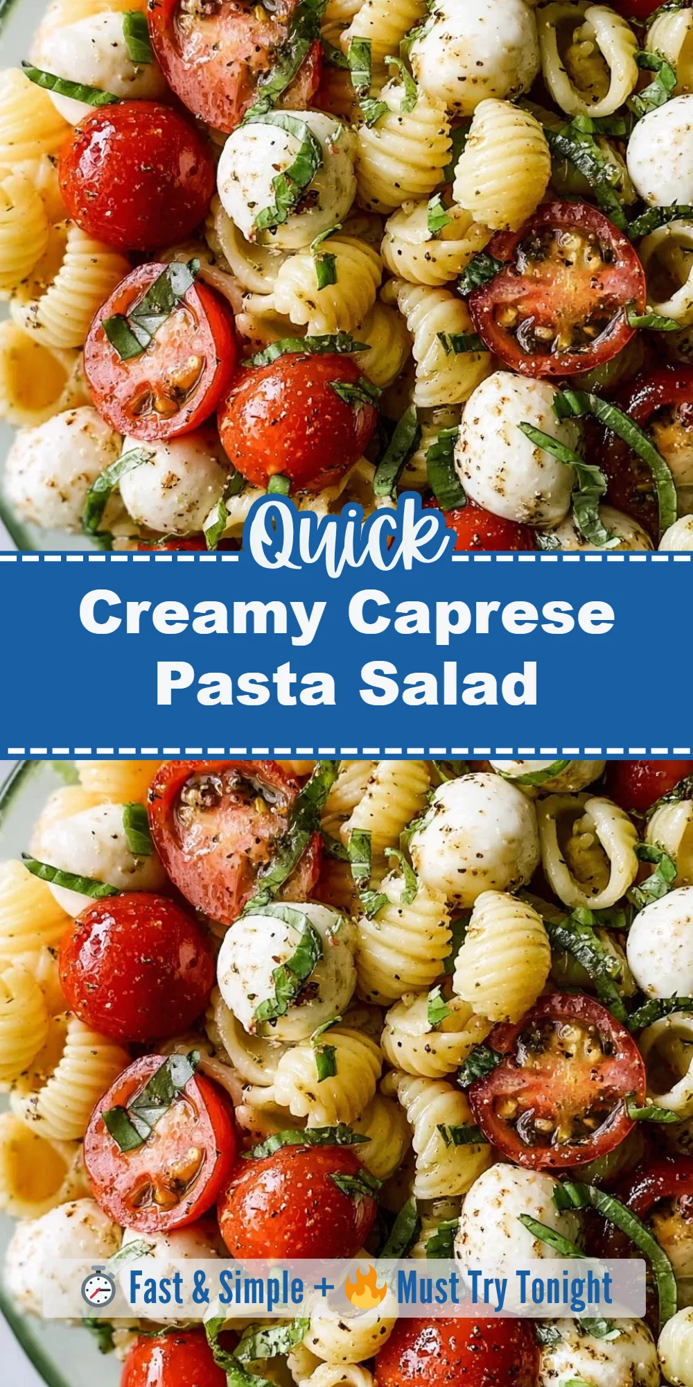 Creamy Caprese Pasta Salad
