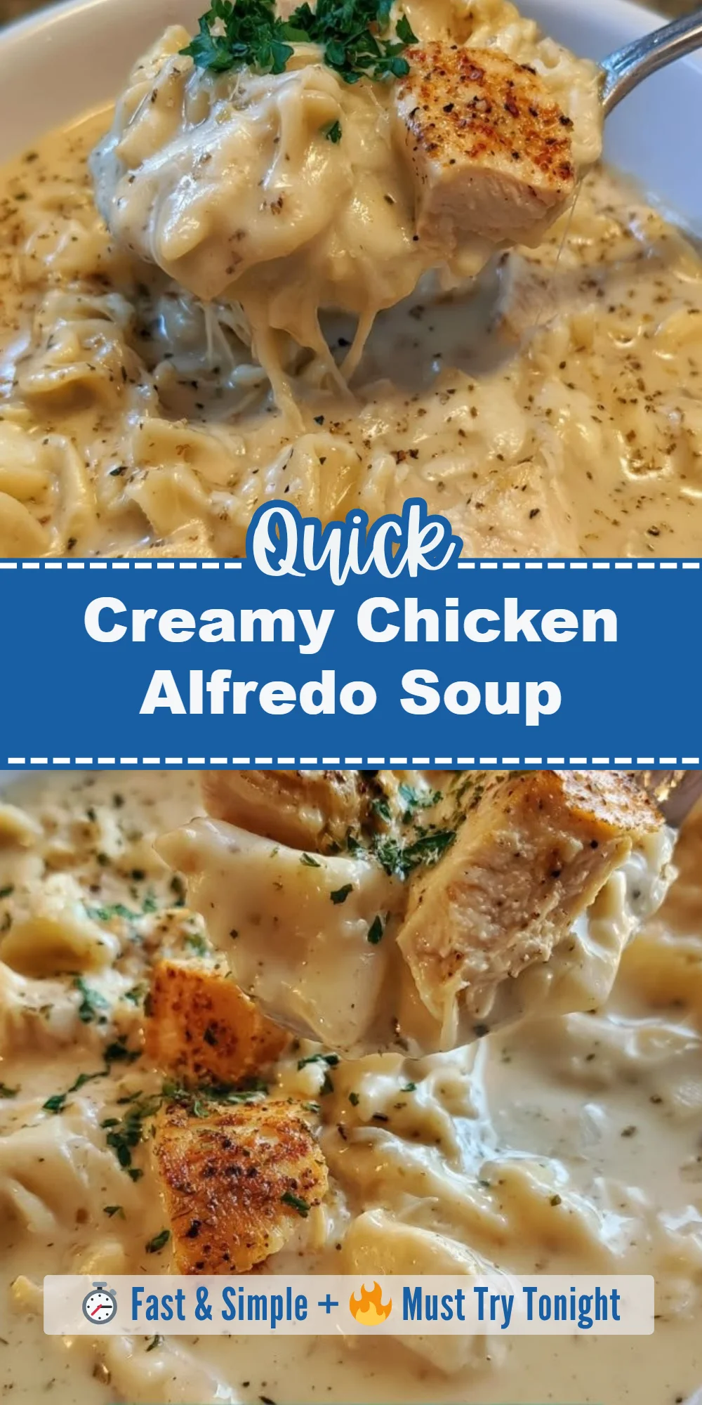 Creamy Chicken Alfredo Soup