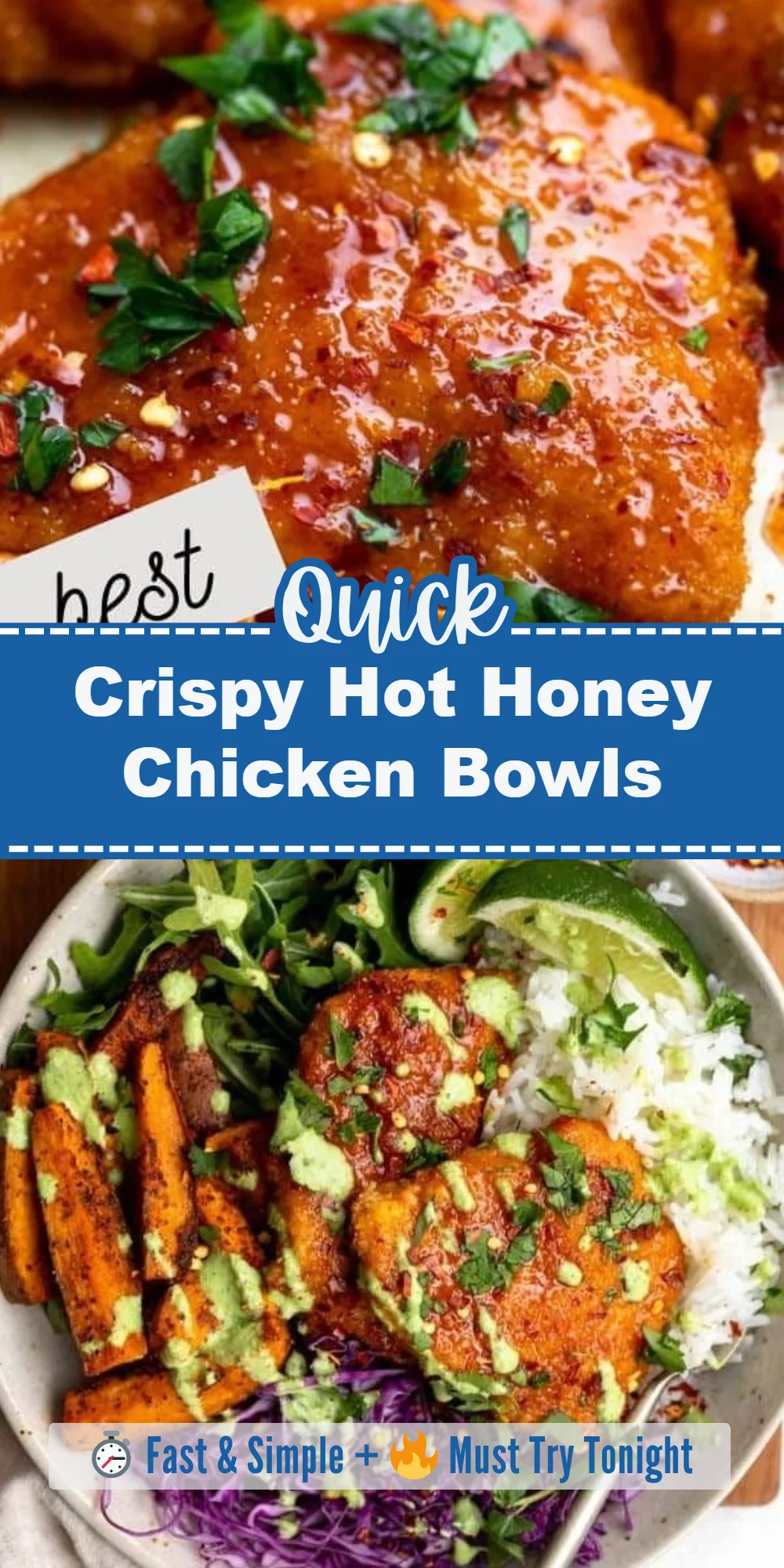 Crispy Hot Honey Chicken Bowls