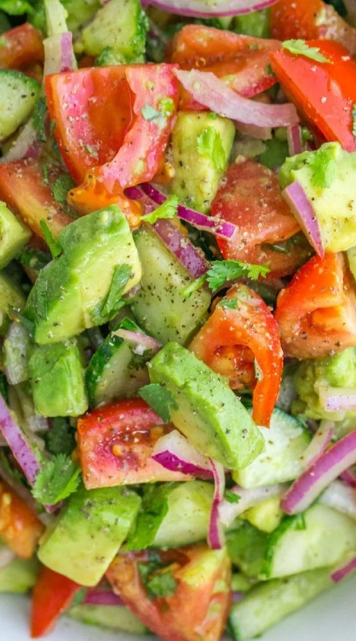 Cucumber Tomato Avocado Salad