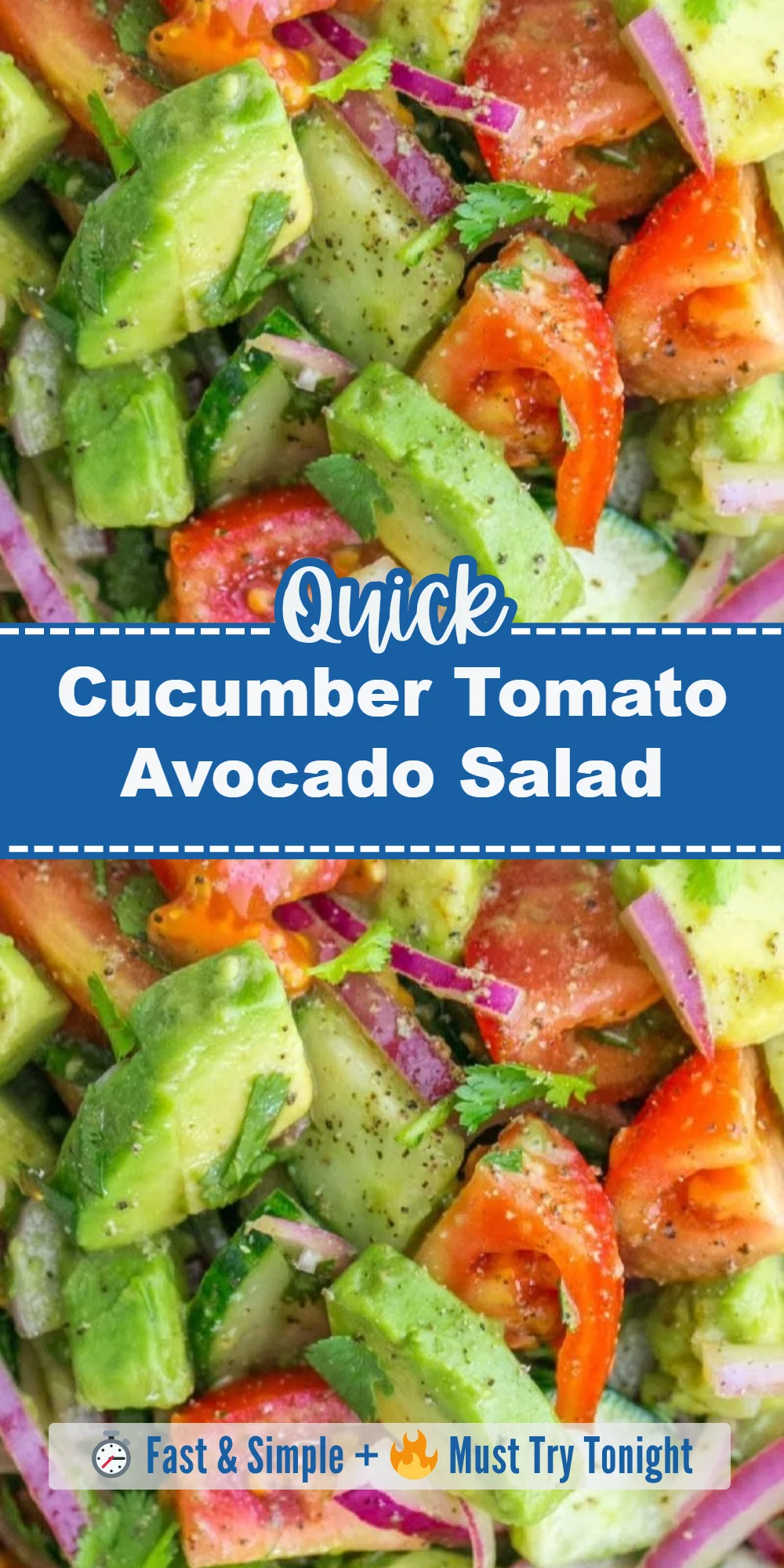 Cucumber Tomato Avocado Salad