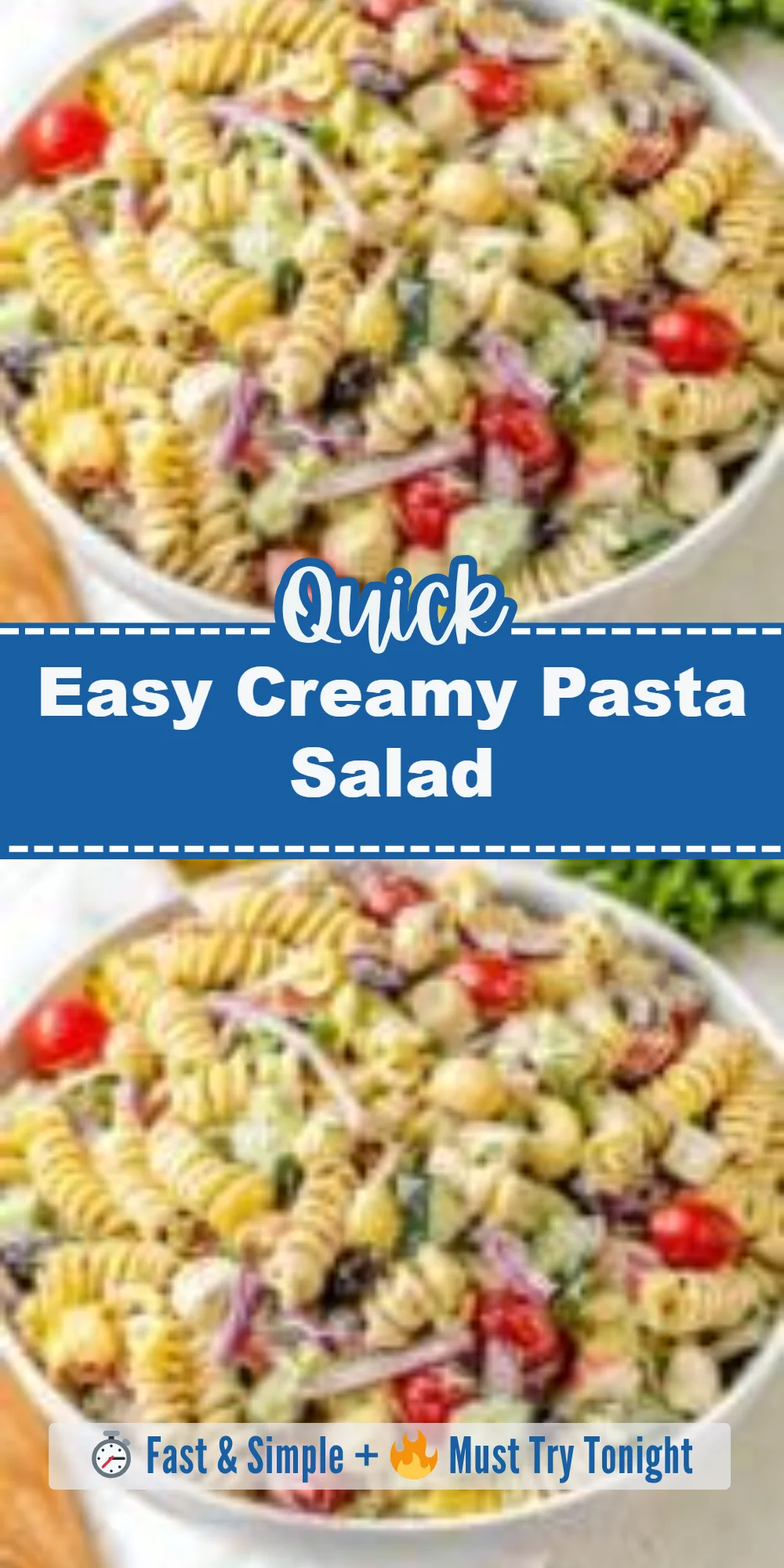 Easy Creamy Pasta Salad