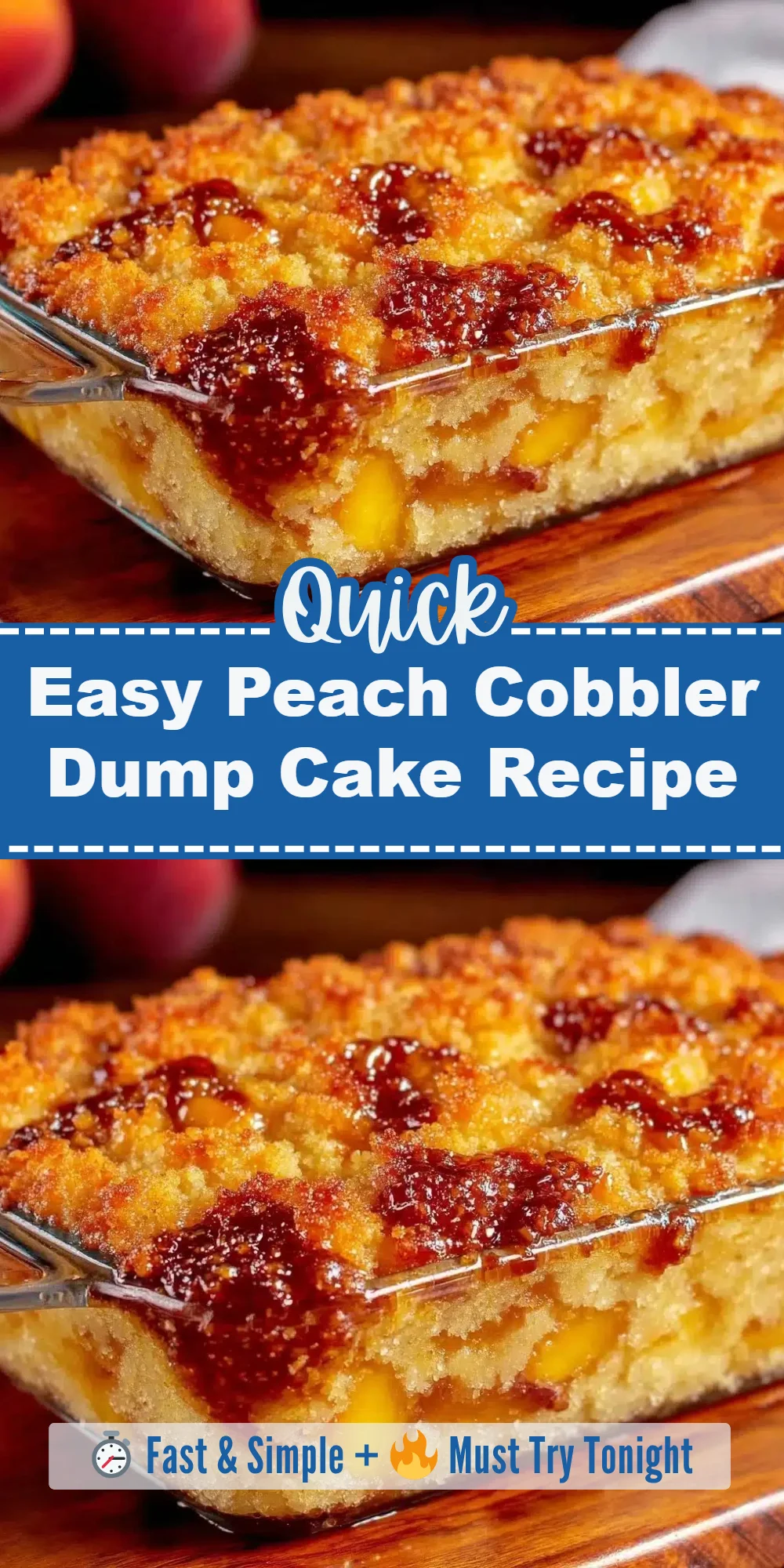 Easy Peach Cobbler Dump Cake Recipe