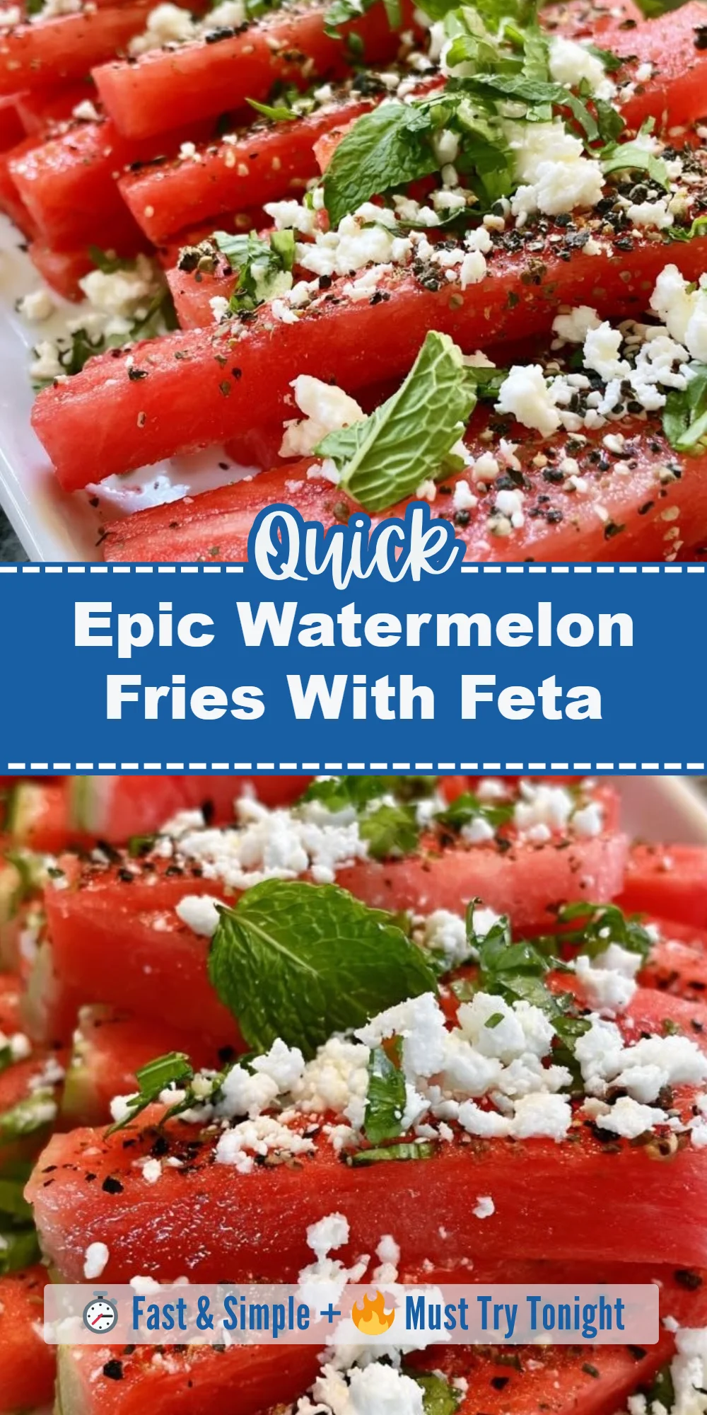 Epic Watermelon Fries With Feta