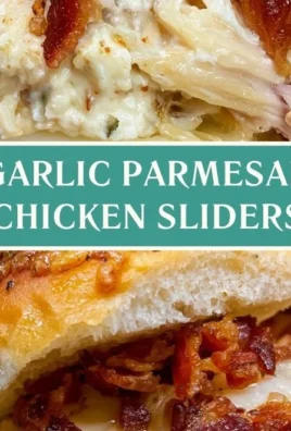Delicious Garlic Parmesan Chicken Sliders served with fresh herbs