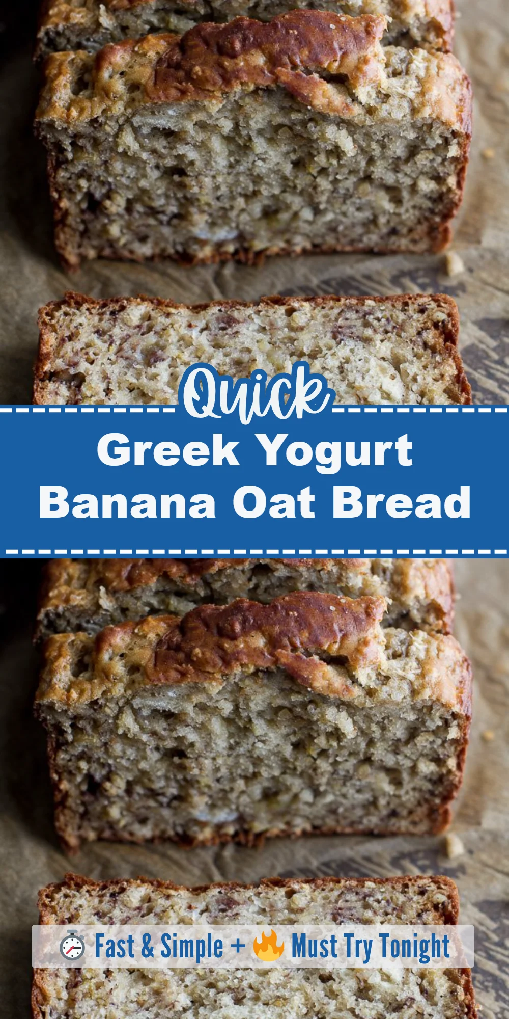 Greek Yogurt Banana Oat Bread