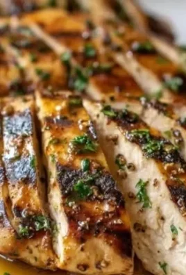 Delicious grilled chicken marinated and ready for the grill