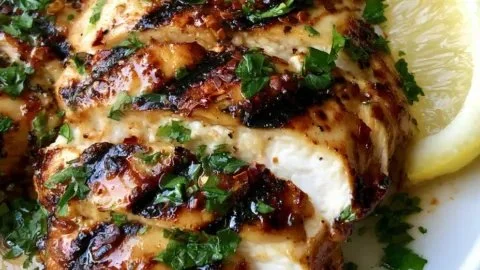 Delicious grilled chicken marinated for juicy, caramelized flavor perfection.